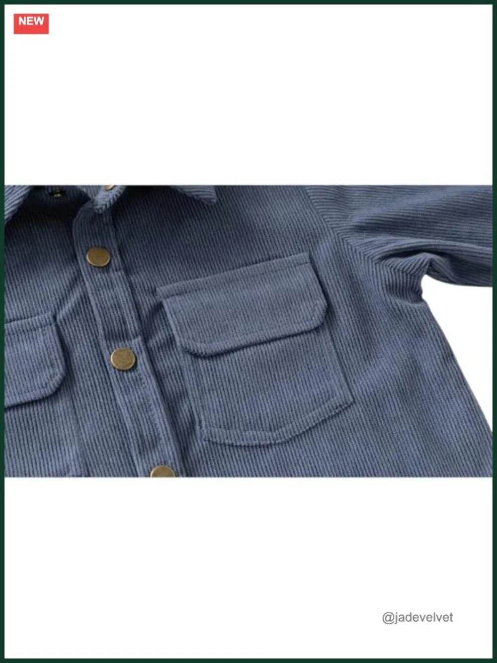 Toddler Boys Corduroy Button Down Long Sleeve Shacket with Pockets